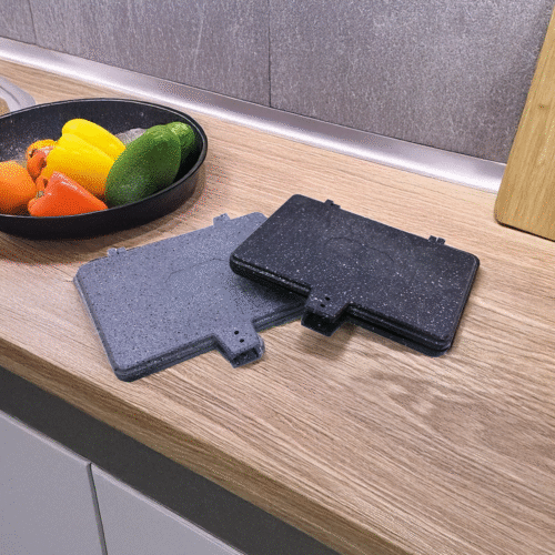 izgara-kategori Gurme 2’li Döküm Granit Tava & Sahan Seti – 26 cm / 20 cm (Kahverengi)