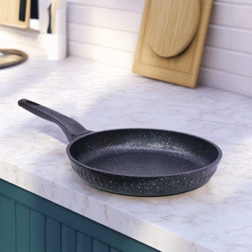 tava-kategori Gurme 2’li Döküm Granit Tava & Sahan Seti – 26 cm / 20 cm (Kahverengi)