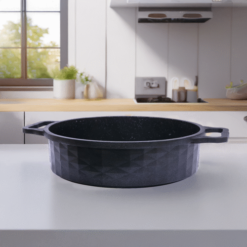 tencere-kategori Gurme 2’li Döküm Granit Tava & Sahan Seti – 26 cm / 20 cm (Kahverengi)